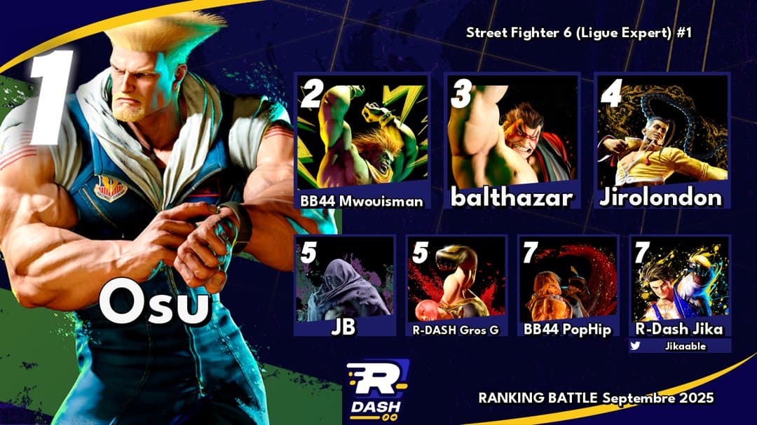 Top 8 Street Fighter 6 (Ligue Expert) #1 — Ranking Battle Septembre 2025